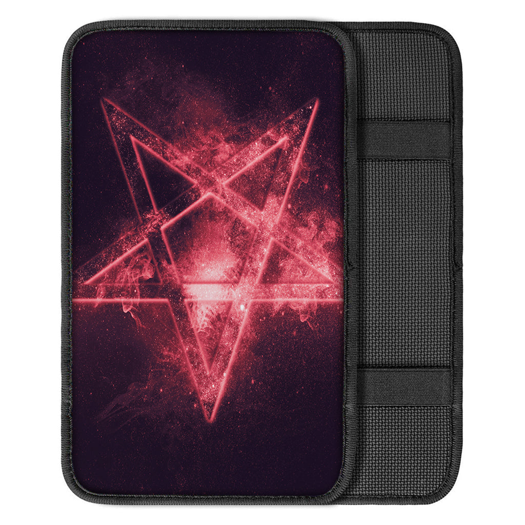 Fiery Reversed Pentagram Print Car Center Console Cover