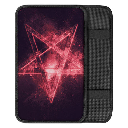 Fiery Reversed Pentagram Print Car Center Console Cover