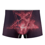 Fiery Reversed Pentagram Print Men's Boxer Briefs