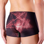Fiery Reversed Pentagram Print Men's Boxer Briefs