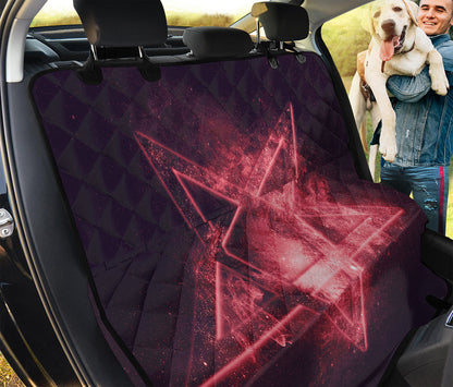 Fiery Reversed Pentagram Print Pet Car Back Seat Cover