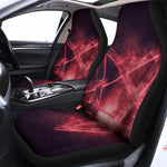Fiery Reversed Pentagram Print Universal Fit Car Seat Covers