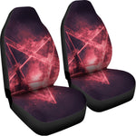 Fiery Reversed Pentagram Print Universal Fit Car Seat Covers