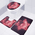 Fiery Star of David Print 3 Piece Bath Mat Set