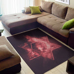 Fiery Star of David Print Area Rug