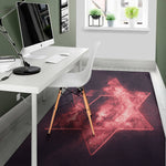 Fiery Star of David Print Area Rug