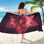 Fiery Star of David Print Beach Sarong Wrap