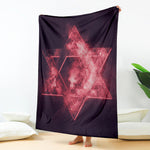 Fiery Star of David Print Blanket