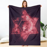 Fiery Star of David Print Blanket