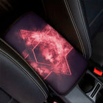 Fiery Star of David Print Car Center Console Cover