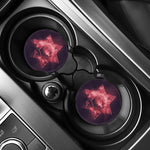 Fiery Star of David Print Car Coasters