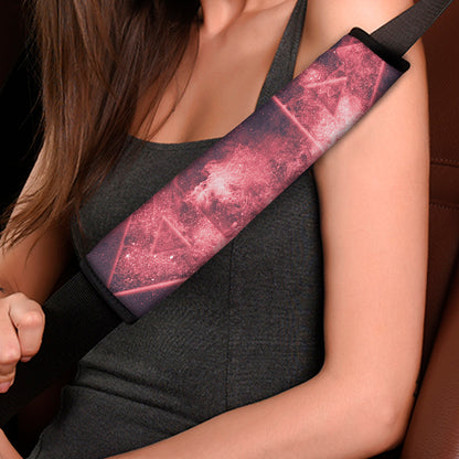 Fiery Star of David Print Car Seat Belt Covers