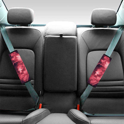 Fiery Star of David Print Car Seat Belt Covers