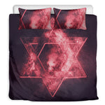 Fiery Star of David Print Duvet Cover Bedding Set