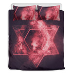 Fiery Star of David Print Duvet Cover Bedding Set