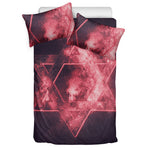 Fiery Star of David Print Duvet Cover Bedding Set