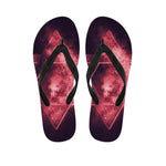 Fiery Star of David Print Flip Flops