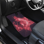 Fiery Star of David Print Front and Back Car Floor Mats