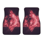 Fiery Star of David Print Front Car Floor Mats