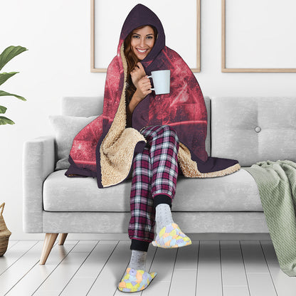 Fiery Star of David Print Hooded Blanket