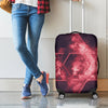 Fiery Star of David Print Luggage Cover