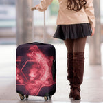 Fiery Star of David Print Luggage Cover