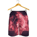 Fiery Star of David Print Men's Shorts
