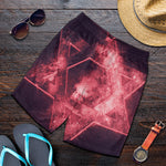 Fiery Star of David Print Men's Shorts