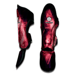 Fiery Star of David Print Muay Thai Shin Guard