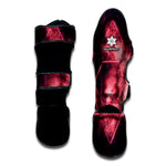 Fiery Star of David Print Muay Thai Shin Guard