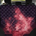 Fiery Star of David Print Pet Car Back Seat Cover