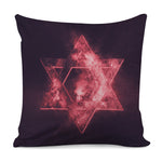 Fiery Star of David Print Pillow Cover