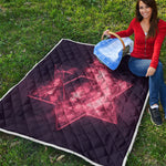 Fiery Star of David Print Quilt