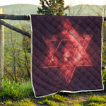 Fiery Star of David Print Quilt