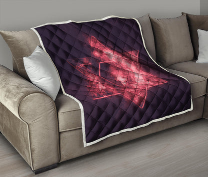 Fiery Star of David Print Quilt