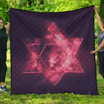 Fiery Star of David Print Quilt