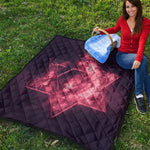 Fiery Star of David Print Quilt
