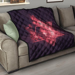 Fiery Star of David Print Quilt