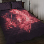 Fiery Star of David Print Quilt Bed Set