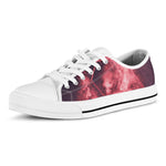 Fiery Star of David Print White Low Top Shoes