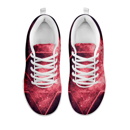 Fiery Star of David Print White Sneakers