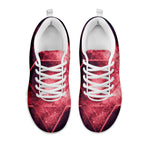 Fiery Star of David Print White Sneakers