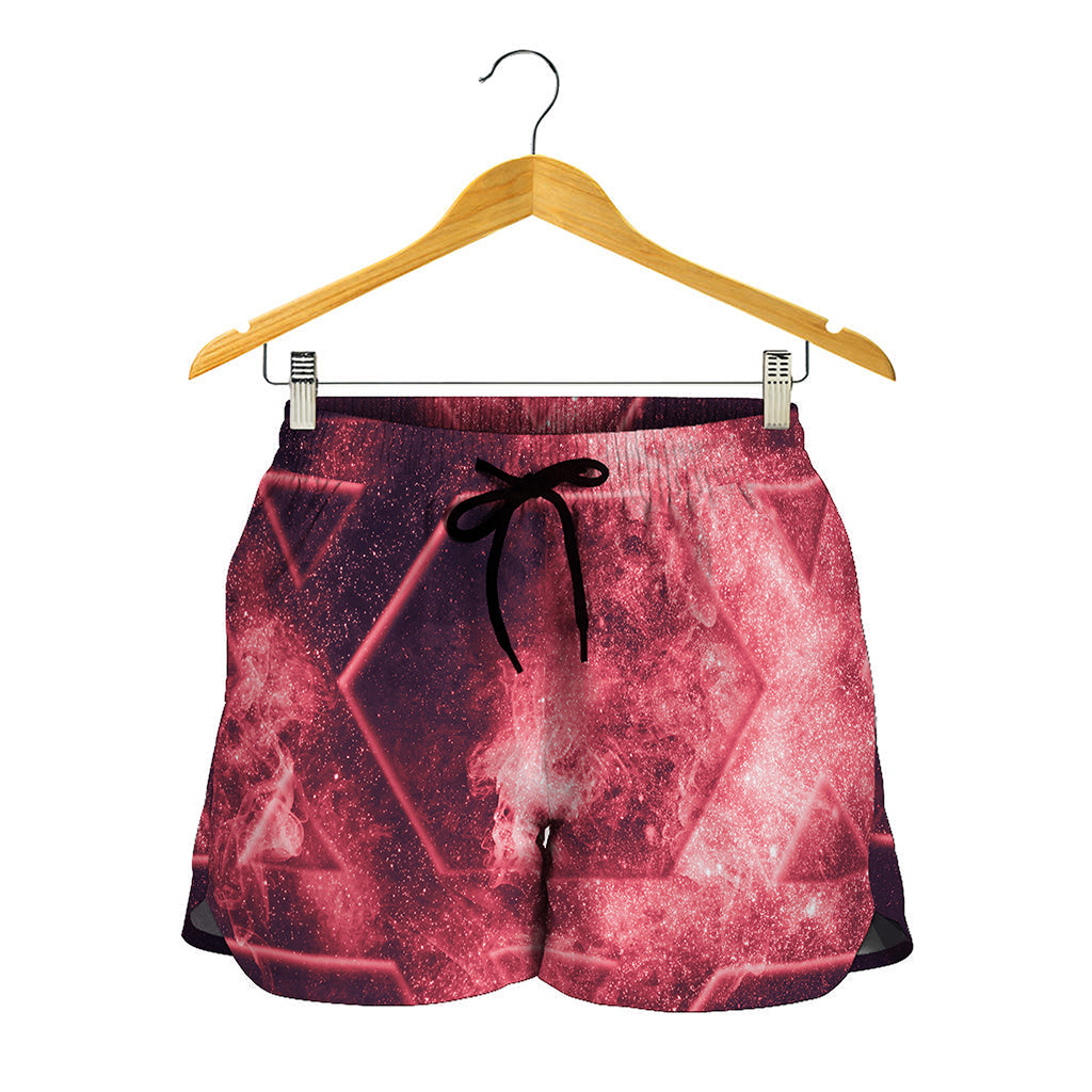 Fiery Star of David Print Women's Shorts