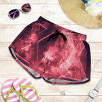 Fiery Star of David Print Women's Shorts