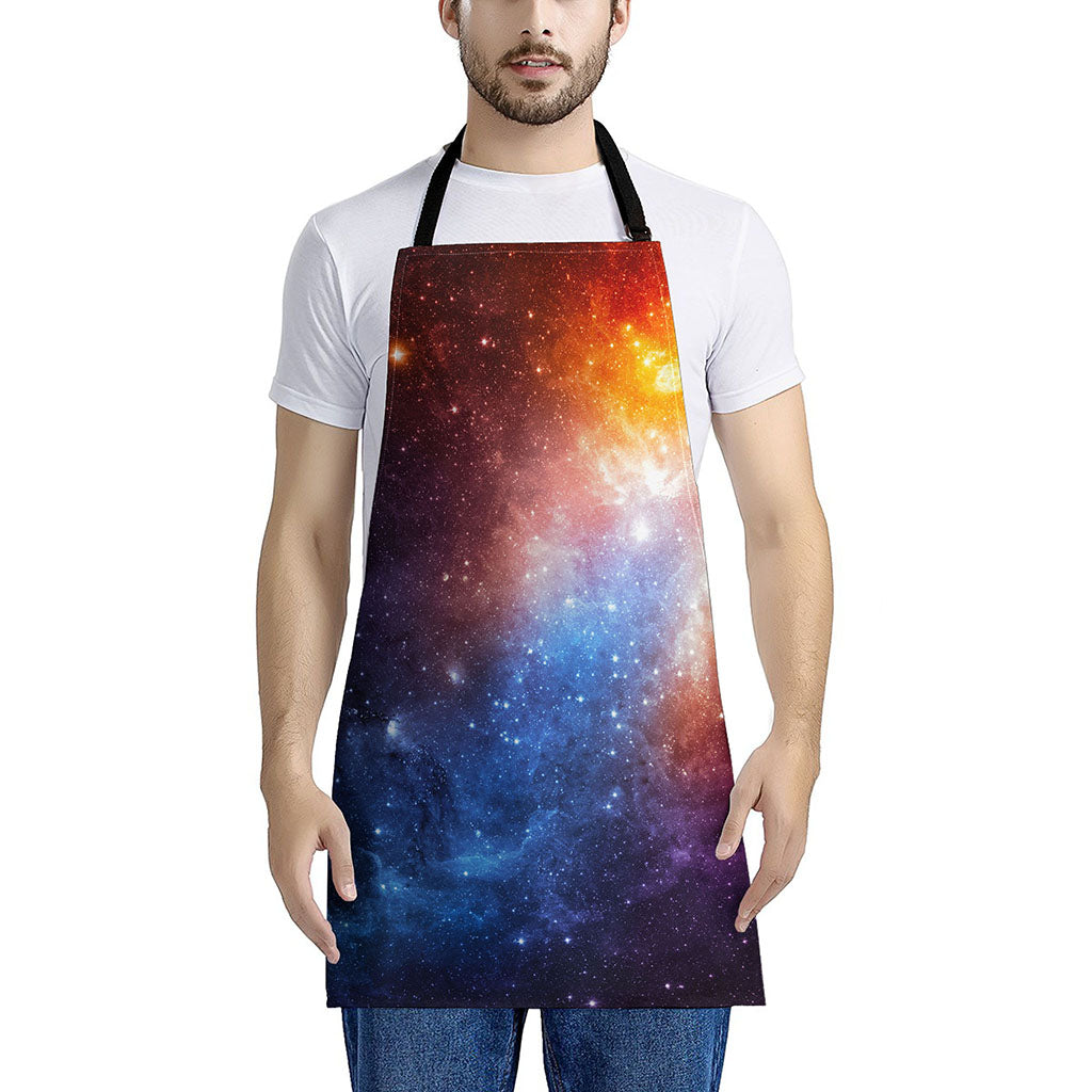 Fiery Universe Nebula Galaxy Space Print Apron