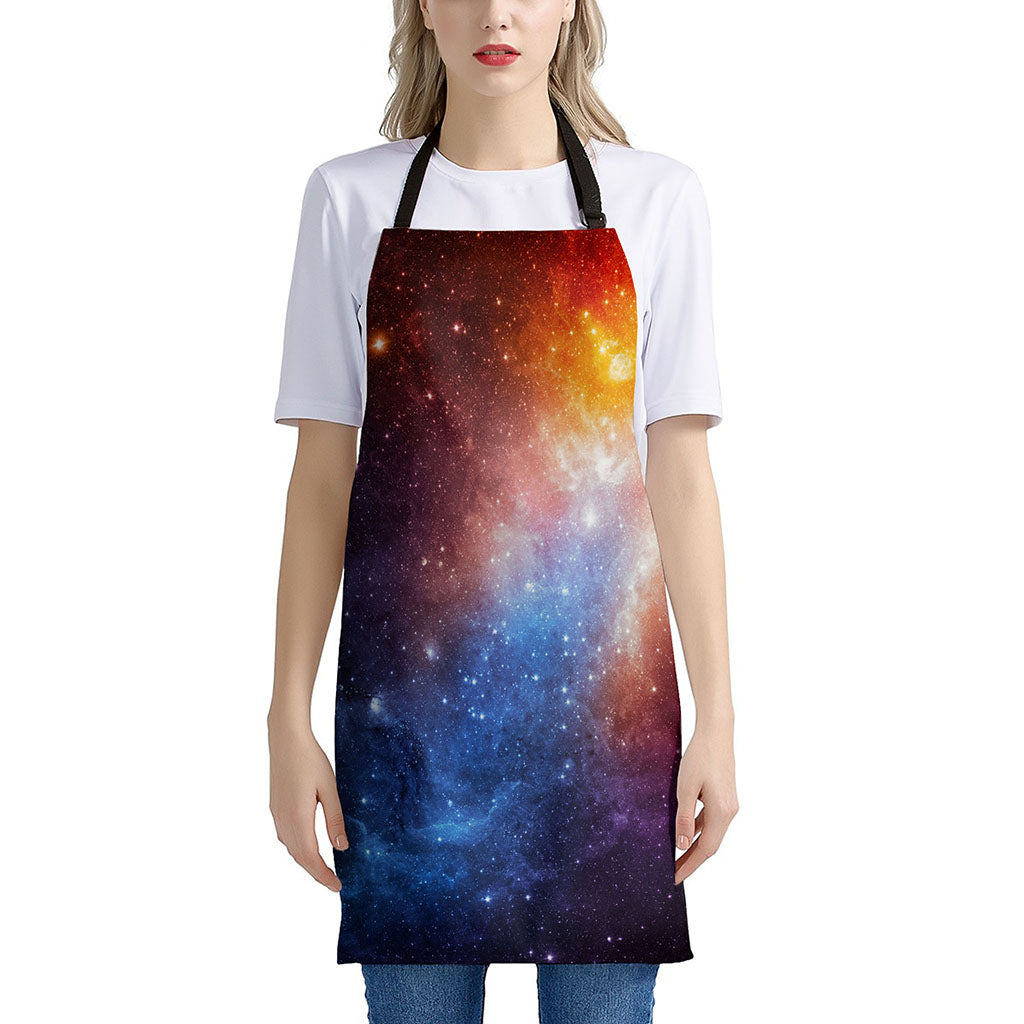 Fiery Universe Nebula Galaxy Space Print Apron