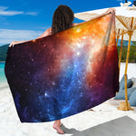 Fiery Universe Nebula Galaxy Space Print Beach Sarong Wrap