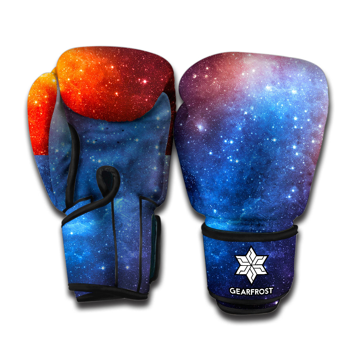 Fiery Universe Nebula Galaxy Space Print Boxing Gloves
