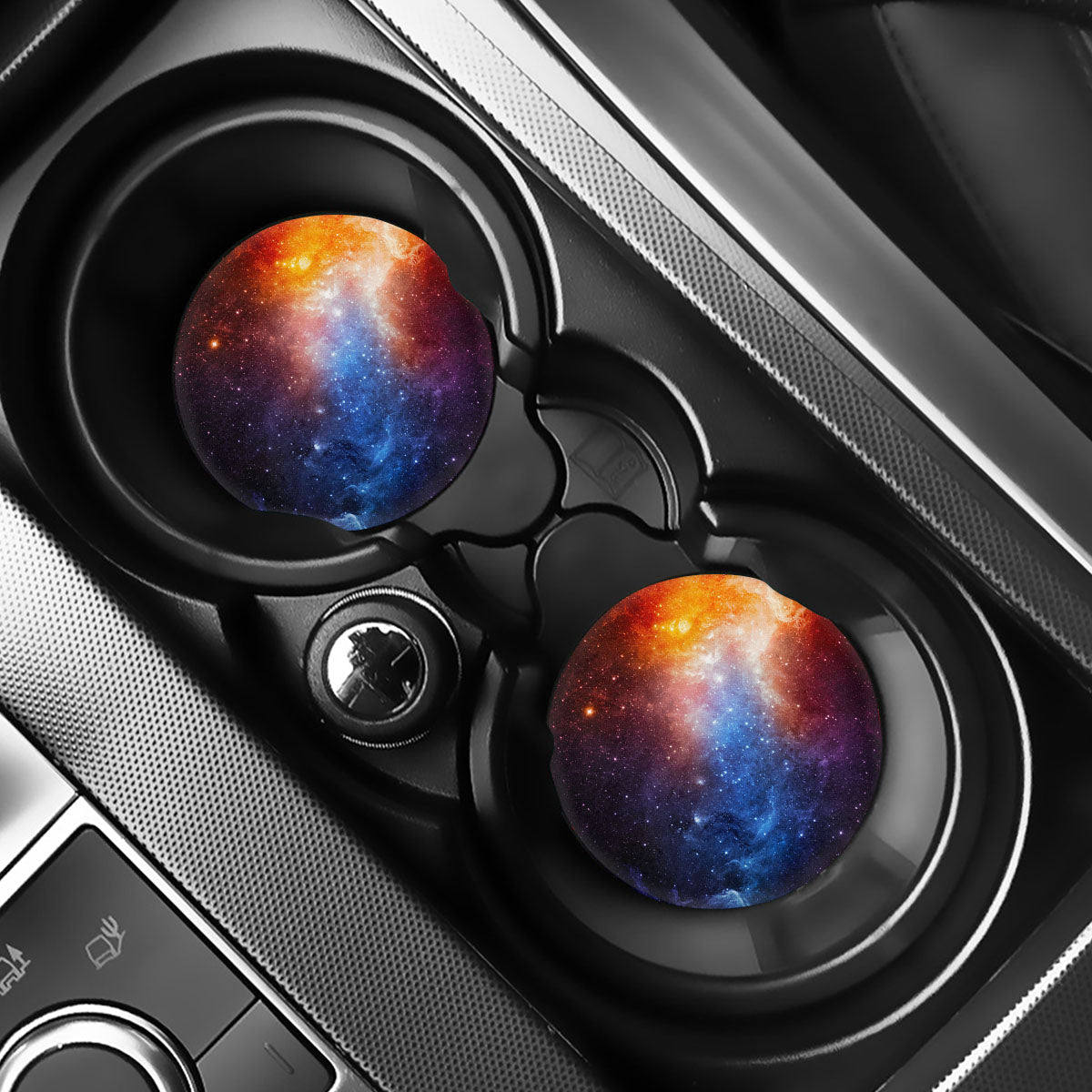 Fiery Universe Nebula Galaxy Space Print Car Coasters