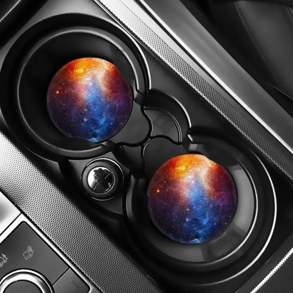 Fiery Universe Nebula Galaxy Space Print Car Coasters